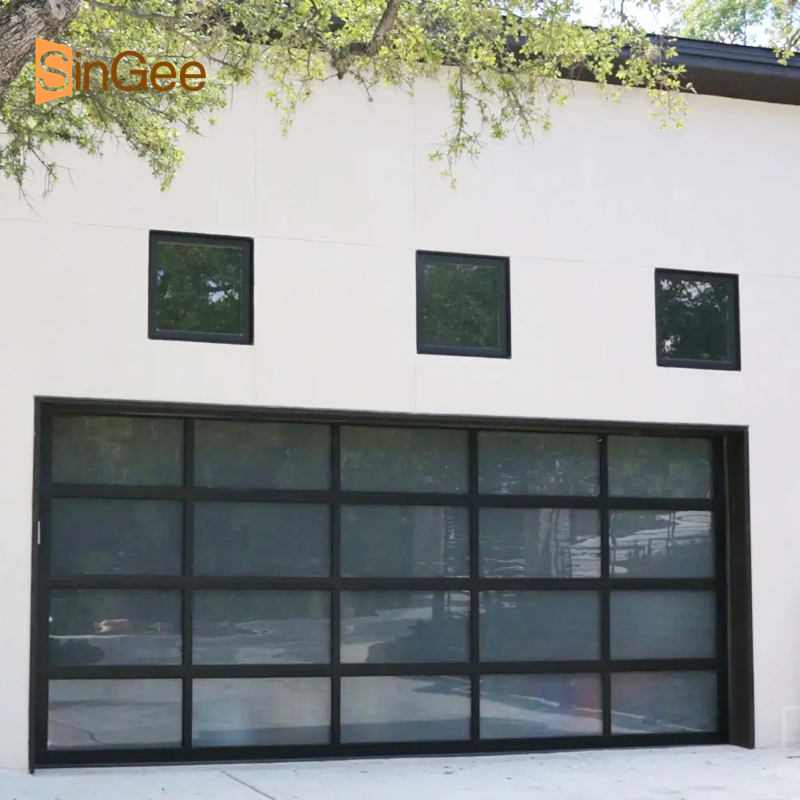 Aluminum Automatic Tempered Plexiglass Overhead Garage Doors
