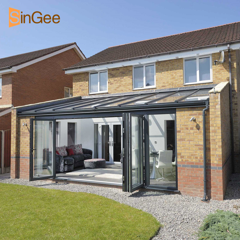 Exterior Tempered Glass Sliding Folding Accordion Doors