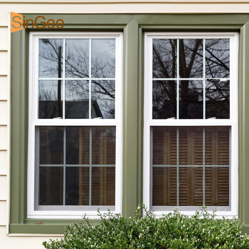 Residential Vertical Sliding Black Aluminum Single and Double Hung Windows